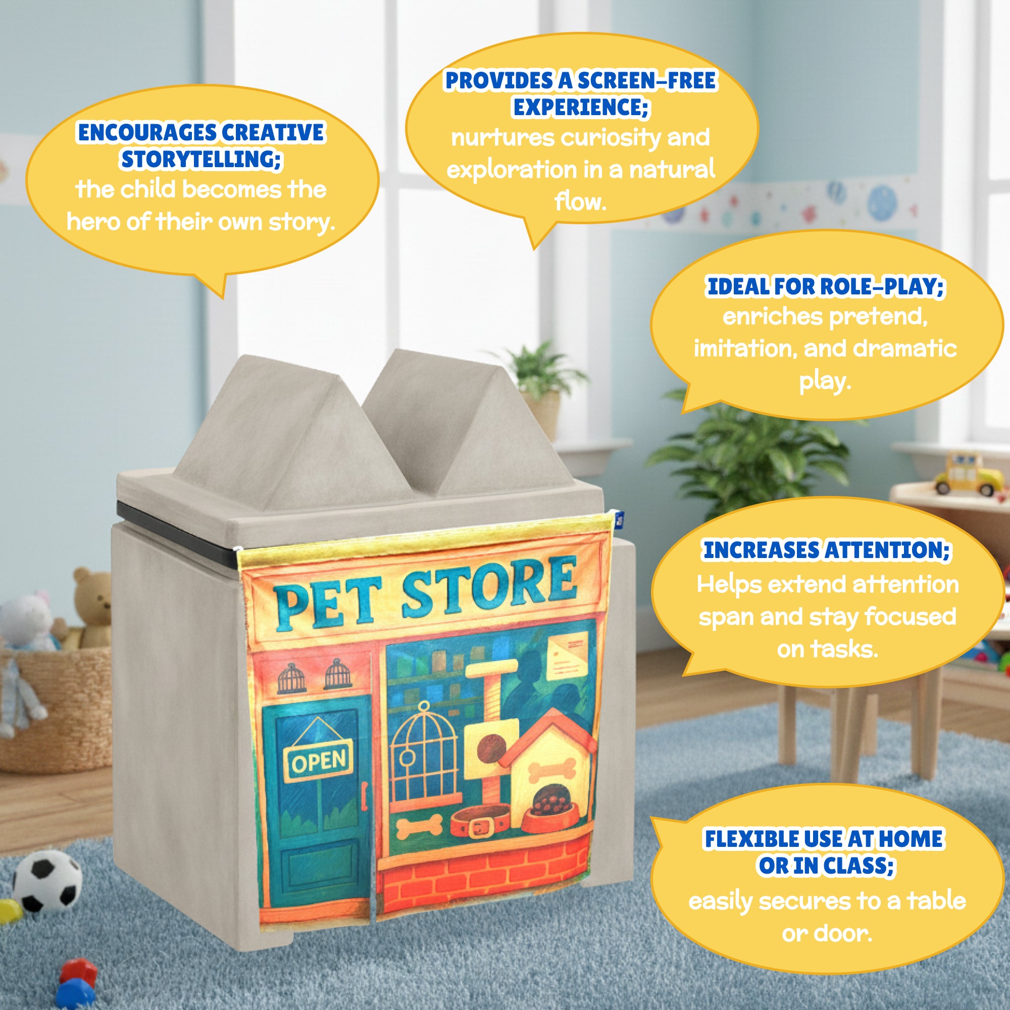 Pet Store Play Panel (Ages 2–7) | Milk & Think