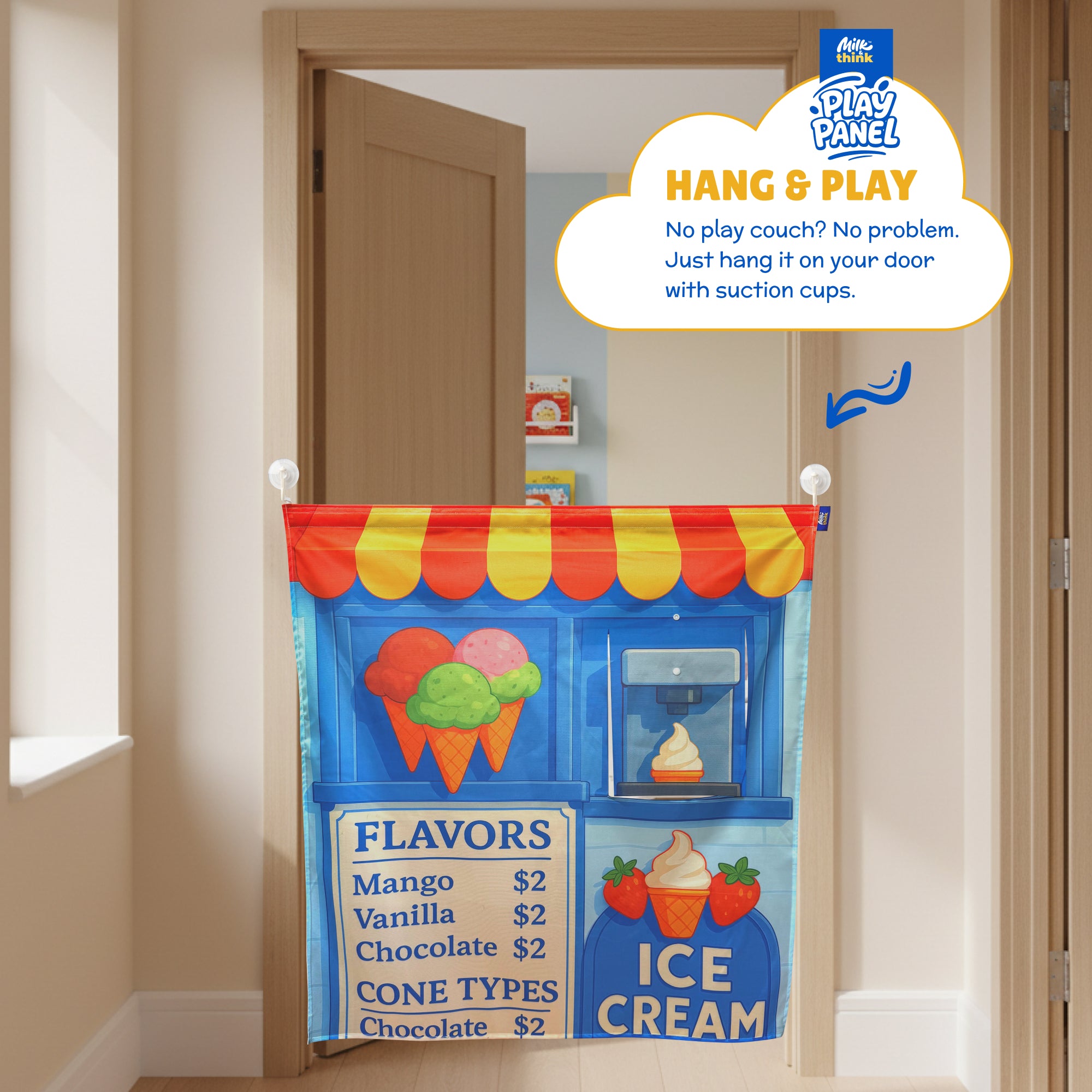 Ice Cream Shop Play Panel (Ages 2–7) | Milk & Think