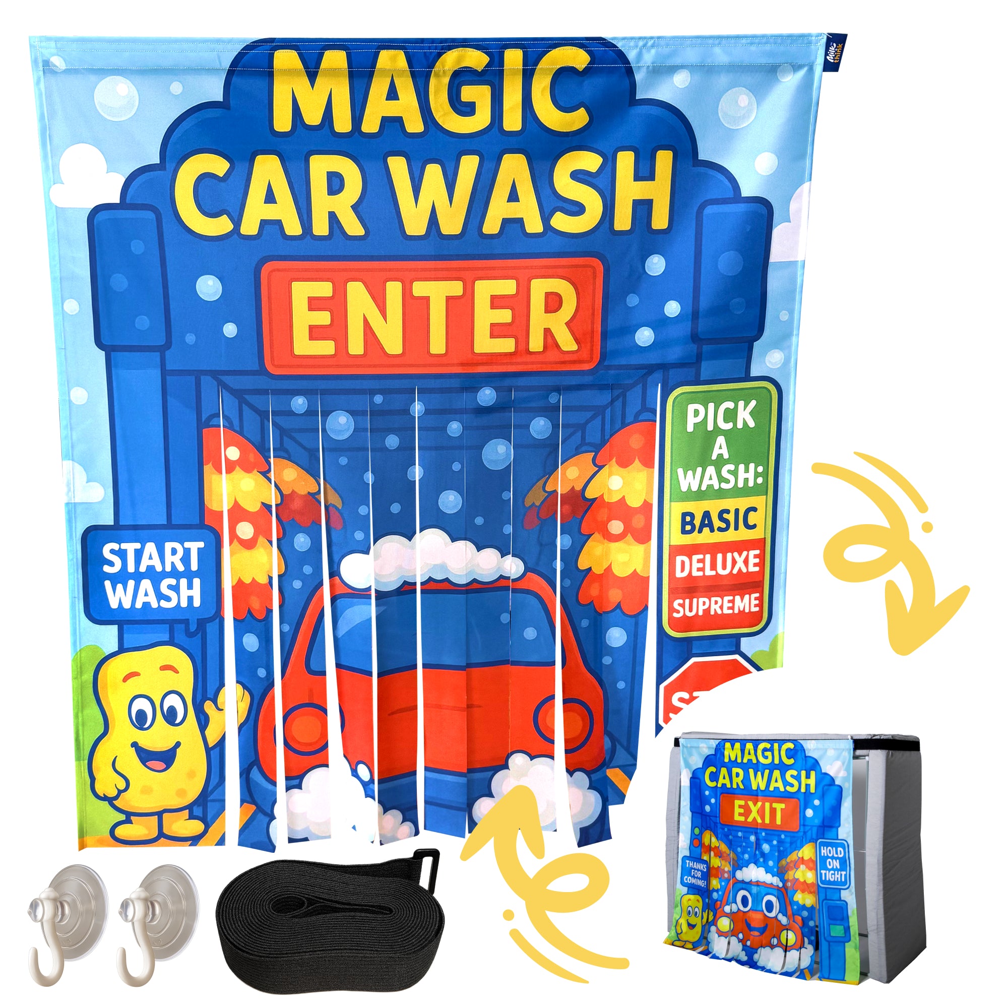 Car Wash Play Panel Set of 2 (Ages 2–7) | Milk & Think