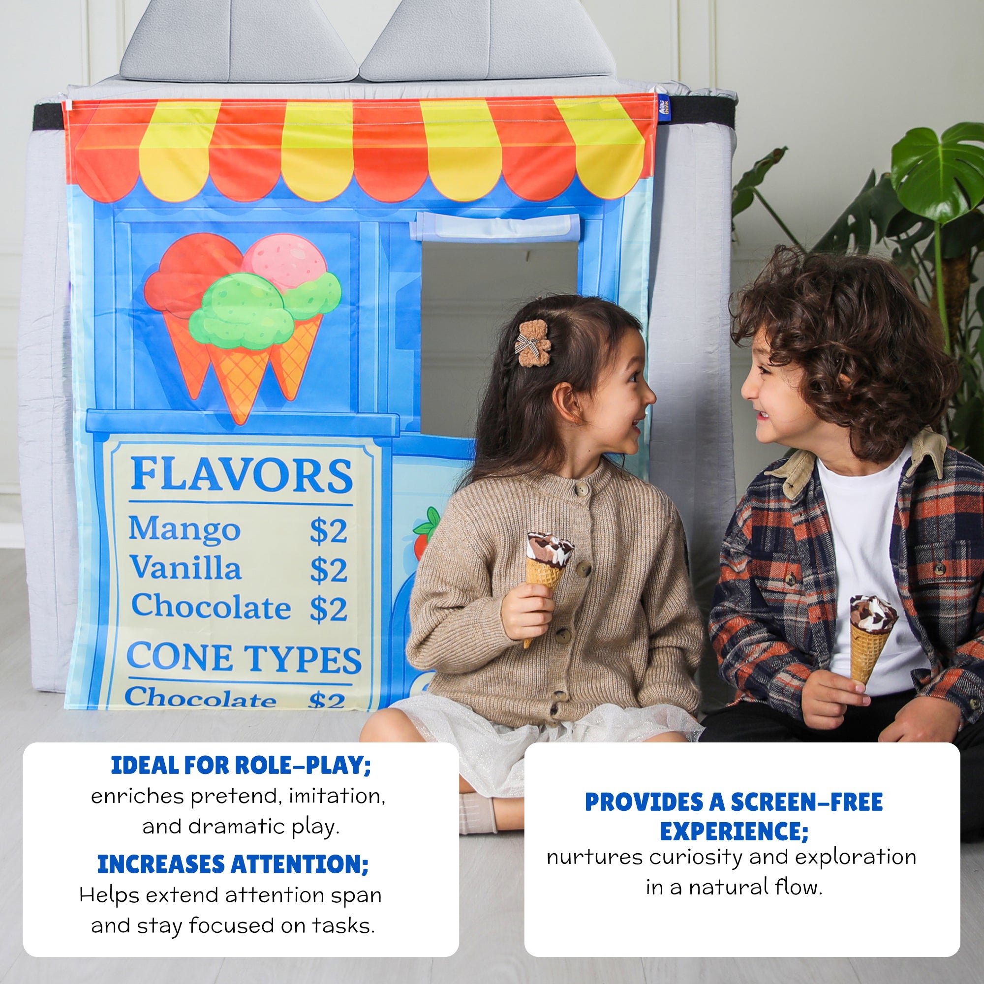 Ice Cream Shop Play Panel (Ages 2–7) | Milk & Think