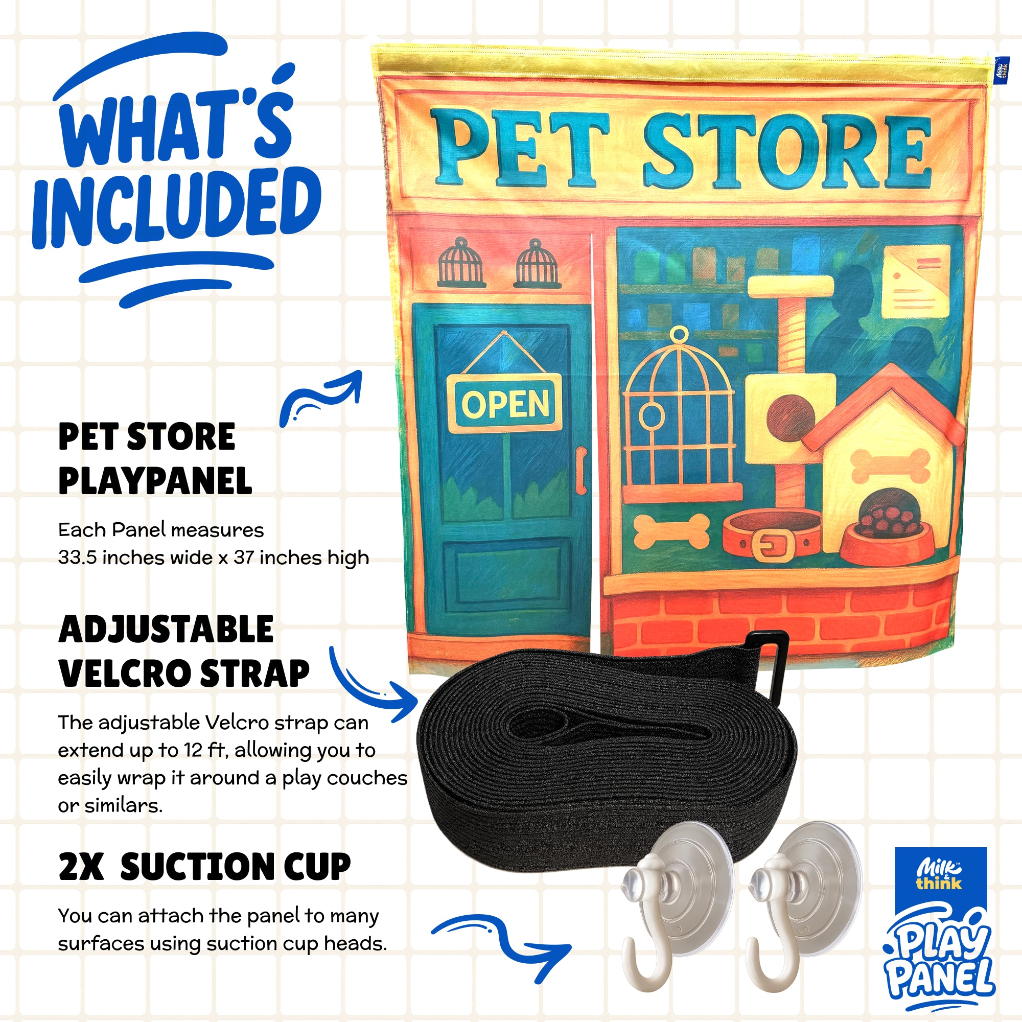 Pet Store Play Panel (Ages 2–7) | Milk & Think